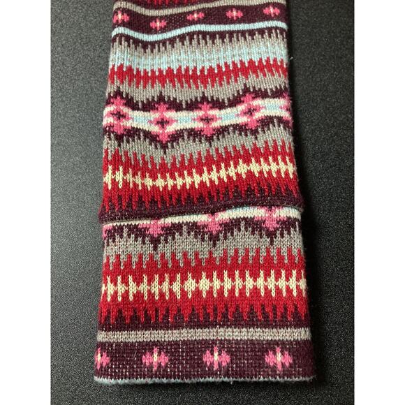 Womens Girls Alice Moon Open Front Cardigan Sweater Long Sleeve Cuff Fair Isle S - Picture 6 of 7